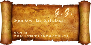 Gyurkovits Galatea névjegykártya
